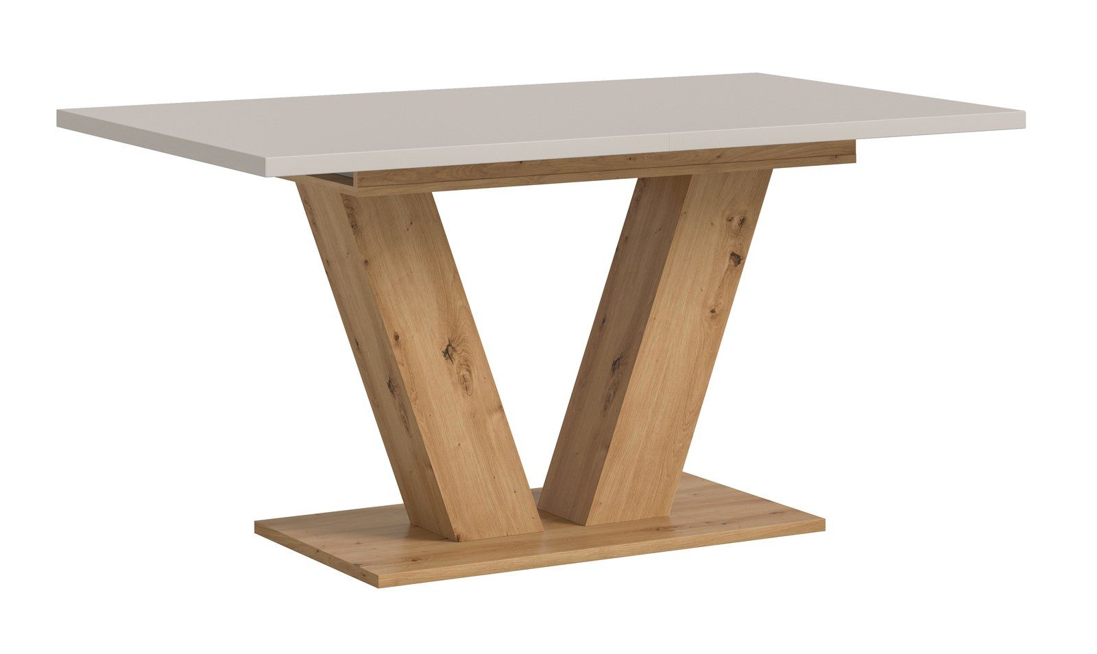 Aileenstore Esstisch OSLO, 150 cm Breite, Kaschmir, 2-teilig