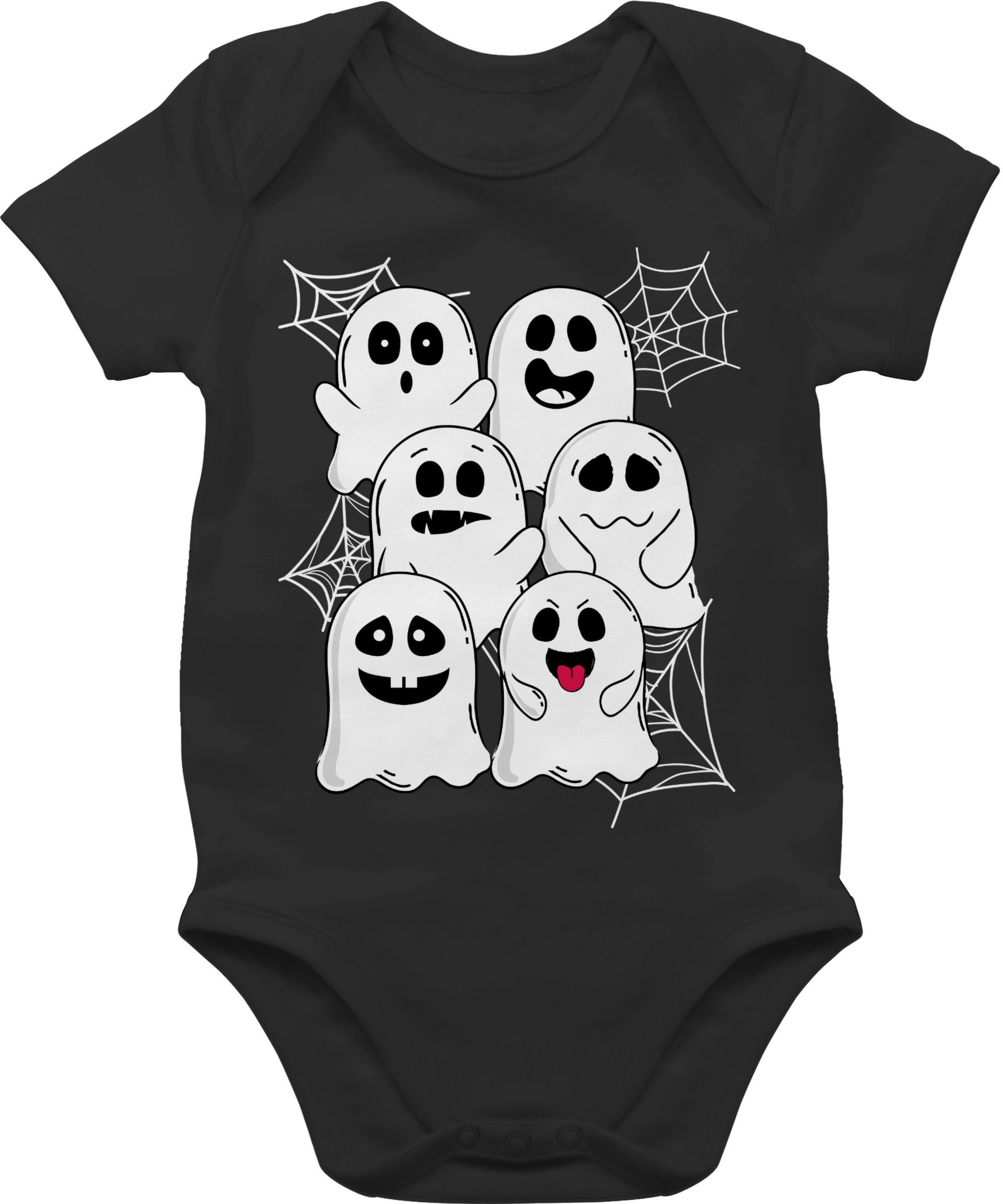 Shirtracer Shirtbody Lustige Geister Gespenster Geist Gespenst Halloween Kostüme für Baby 2 Schwarz