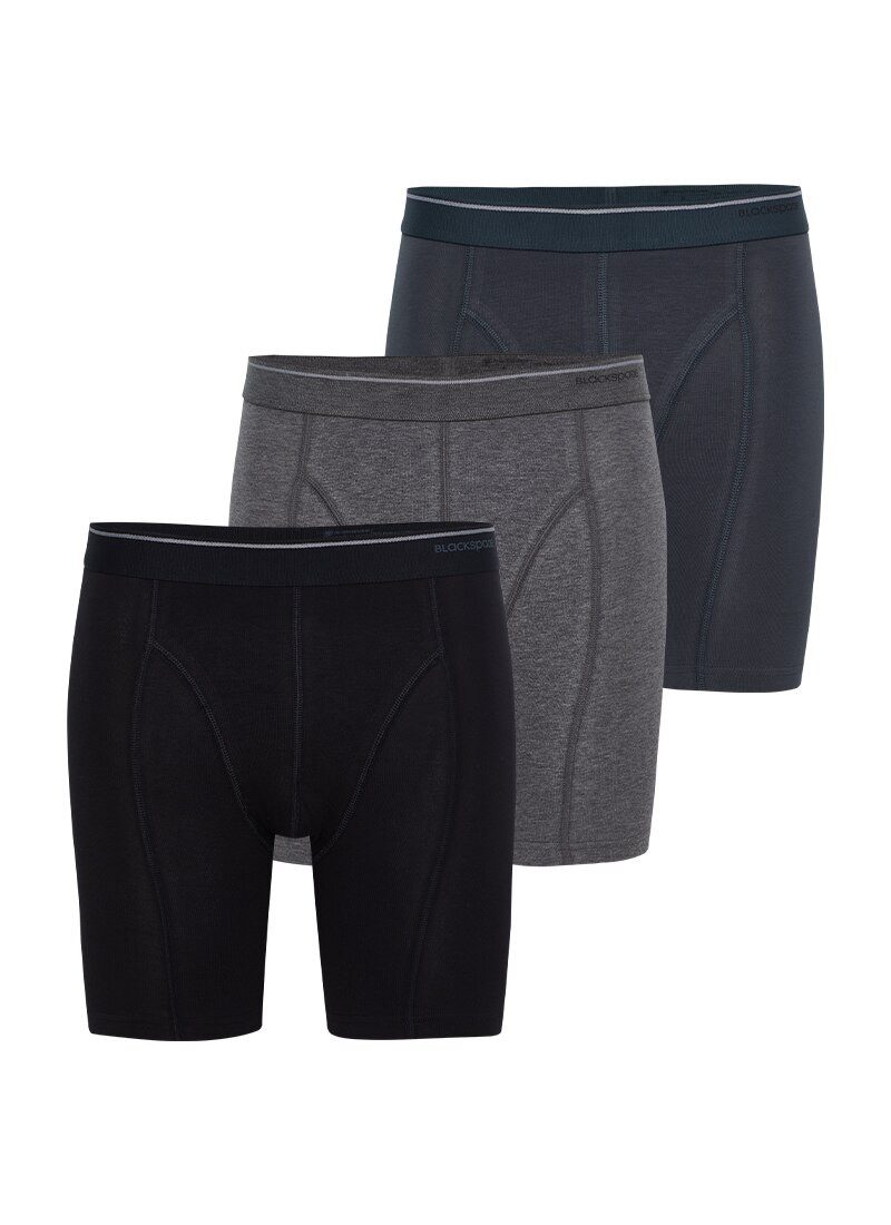 Boxer Herren Boxershorts 3er-Pack - Schwarz Grau