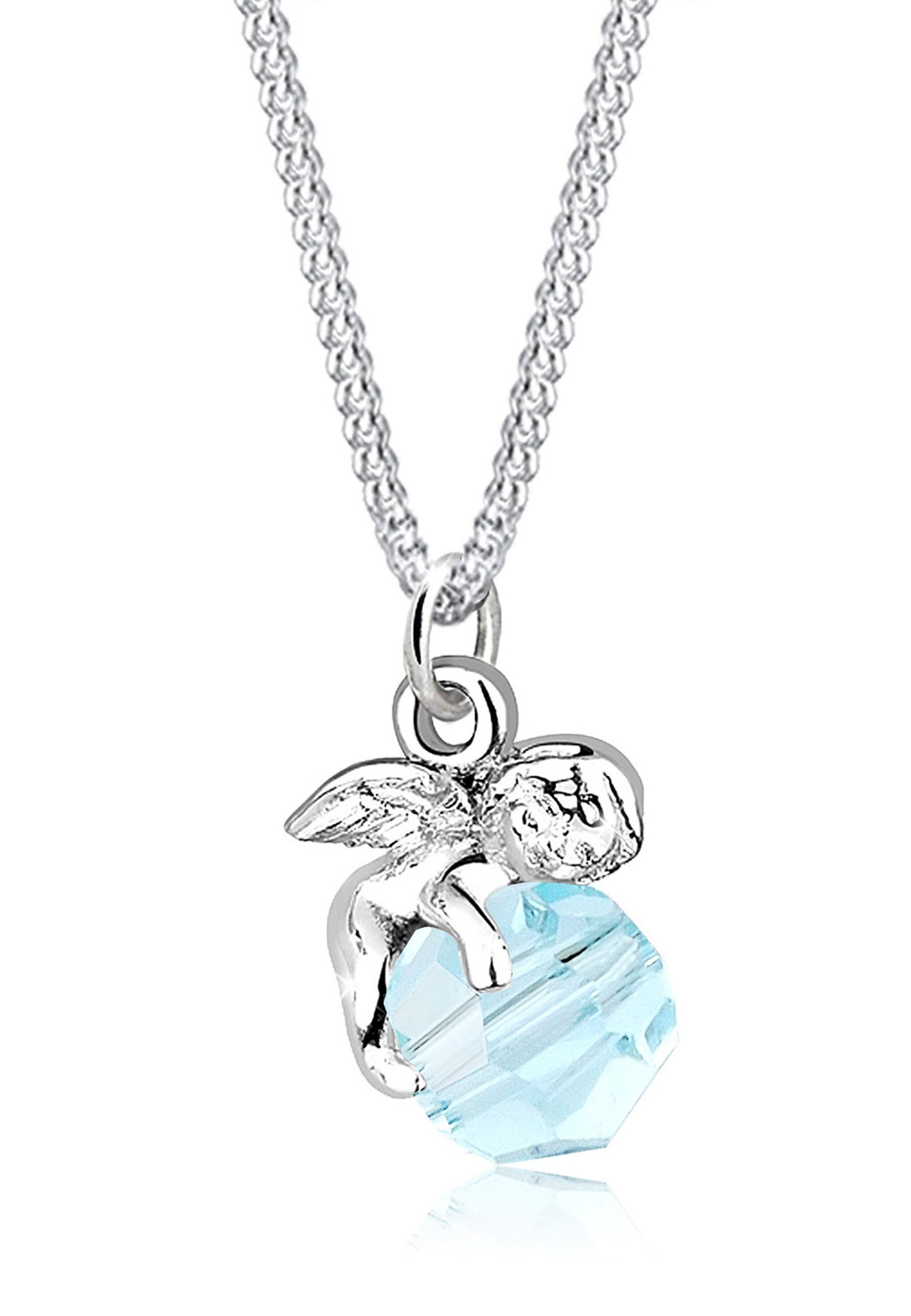 Elli Collierkettchen Engel mit Kristalle Kugel 925 Sterling Silber