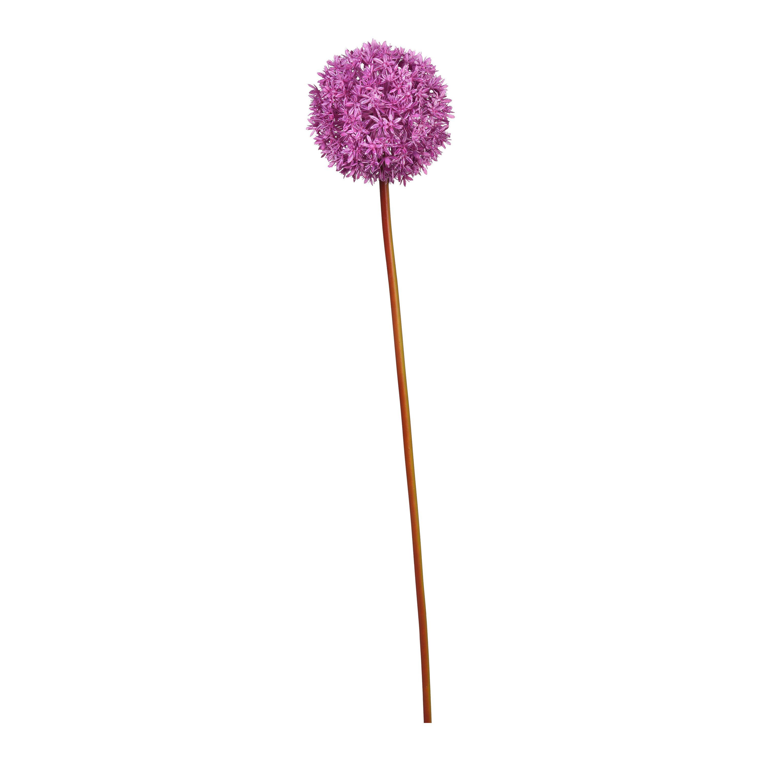 Kunstblume Kunst-Stielblume Allium, Depot, aus Polyethylen, Draht, L 90 Zentimeter Magenta