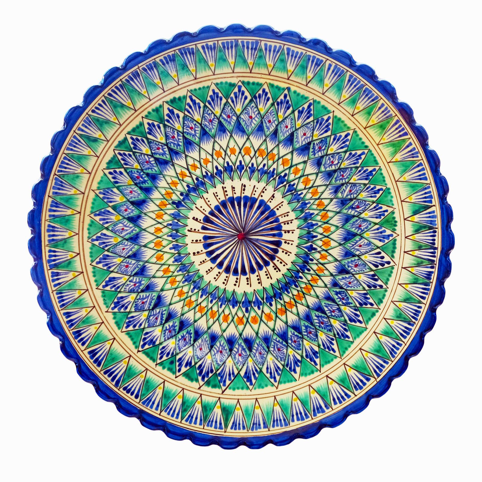 4BIG.fun Dekoteller Rishtan Lagan Ø42 cm günstig online kaufen