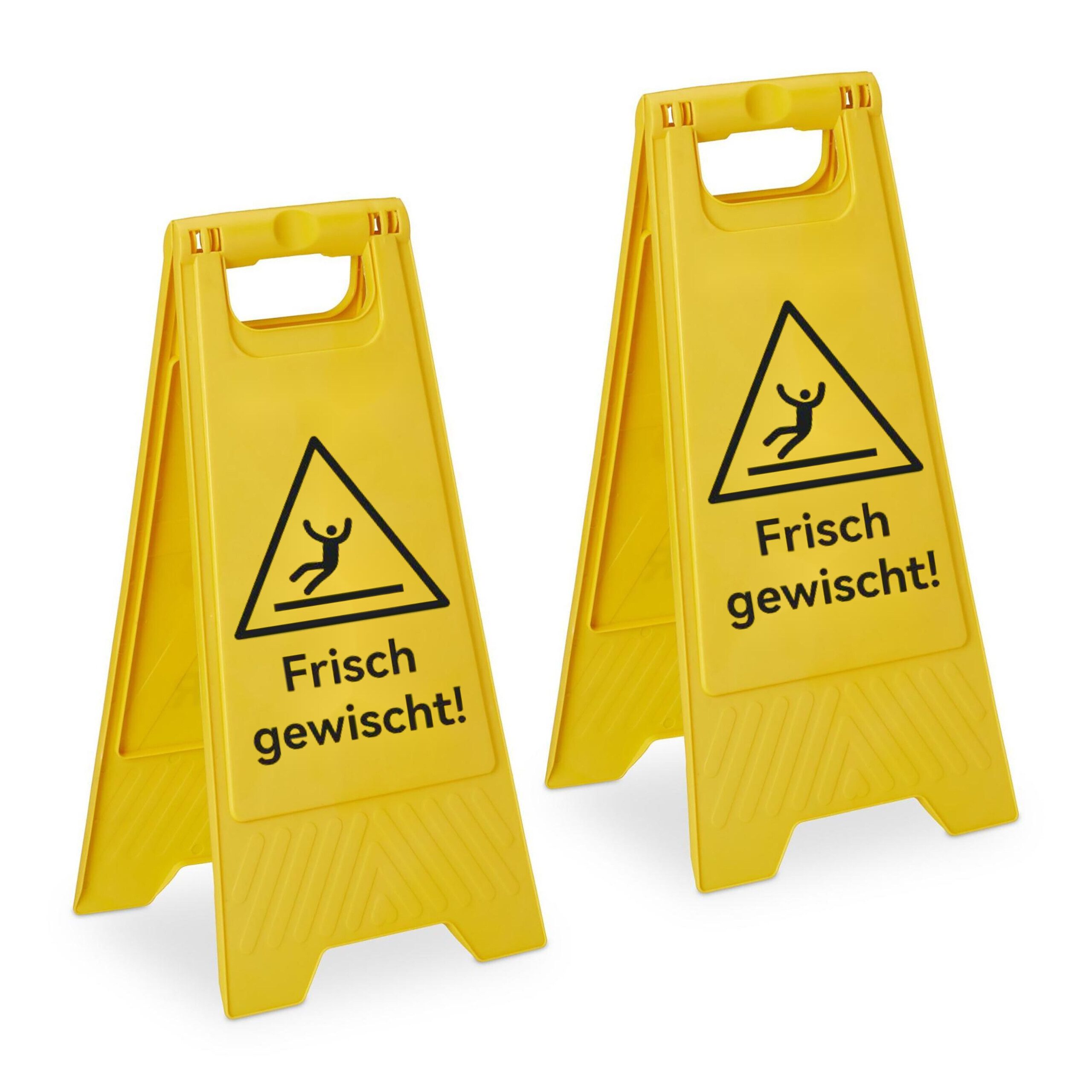 relaxdays Hinweisschild Frisch Gewischt Aufsteller 2er Set, (2er Set)