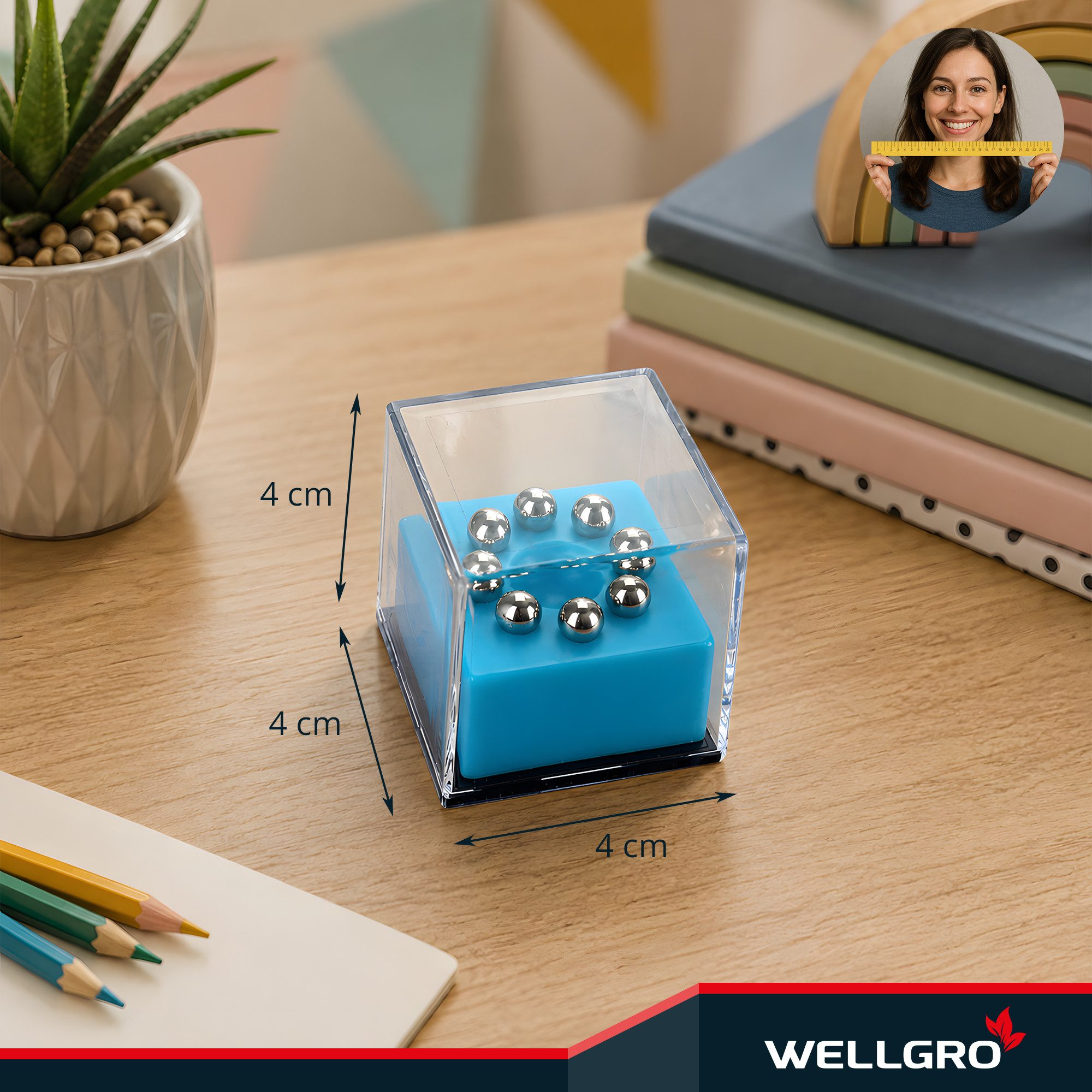 Wellgro Spielesammlung 24er Set Geduldsspiele - je ca. 4 x 4 x 4 cm (LxBxH)
