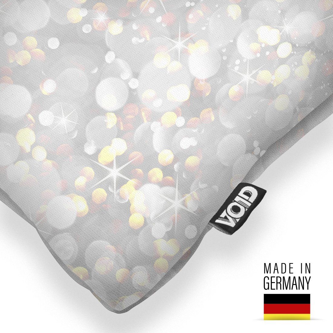 Kissenbezug, VOID (1 Stück), Sommer Deko Sonne Glitzer Lichter Sofa-Kissen Bunt Kunst Verträumt Gold Grafik Dekoration Gemälde Weihnachten Schnee