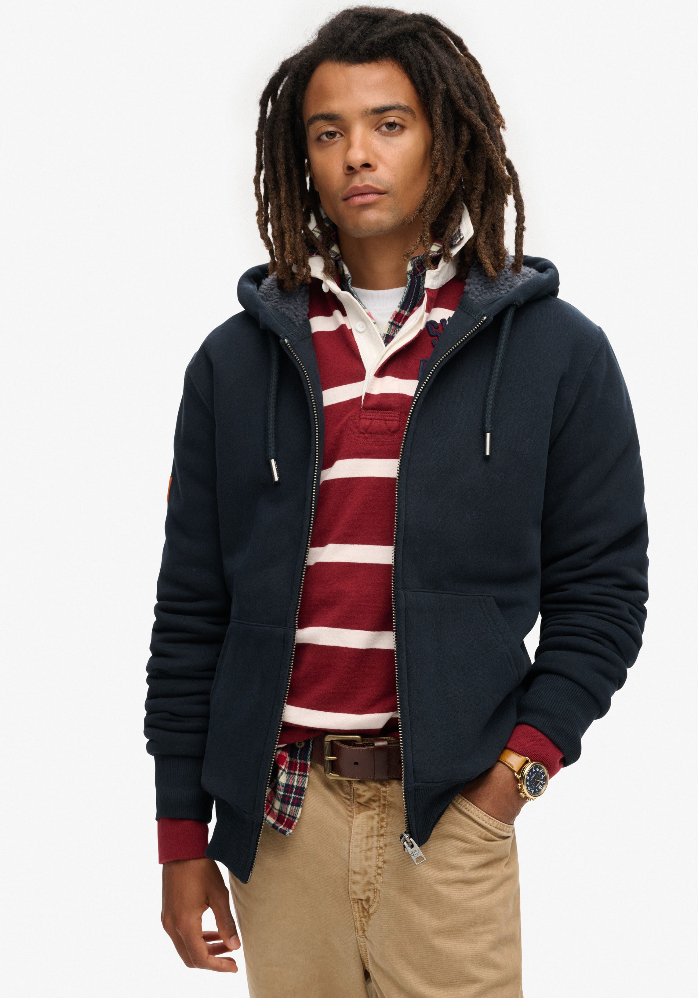Superdry Kapuzensweatjacke Borg Lined Ziphood