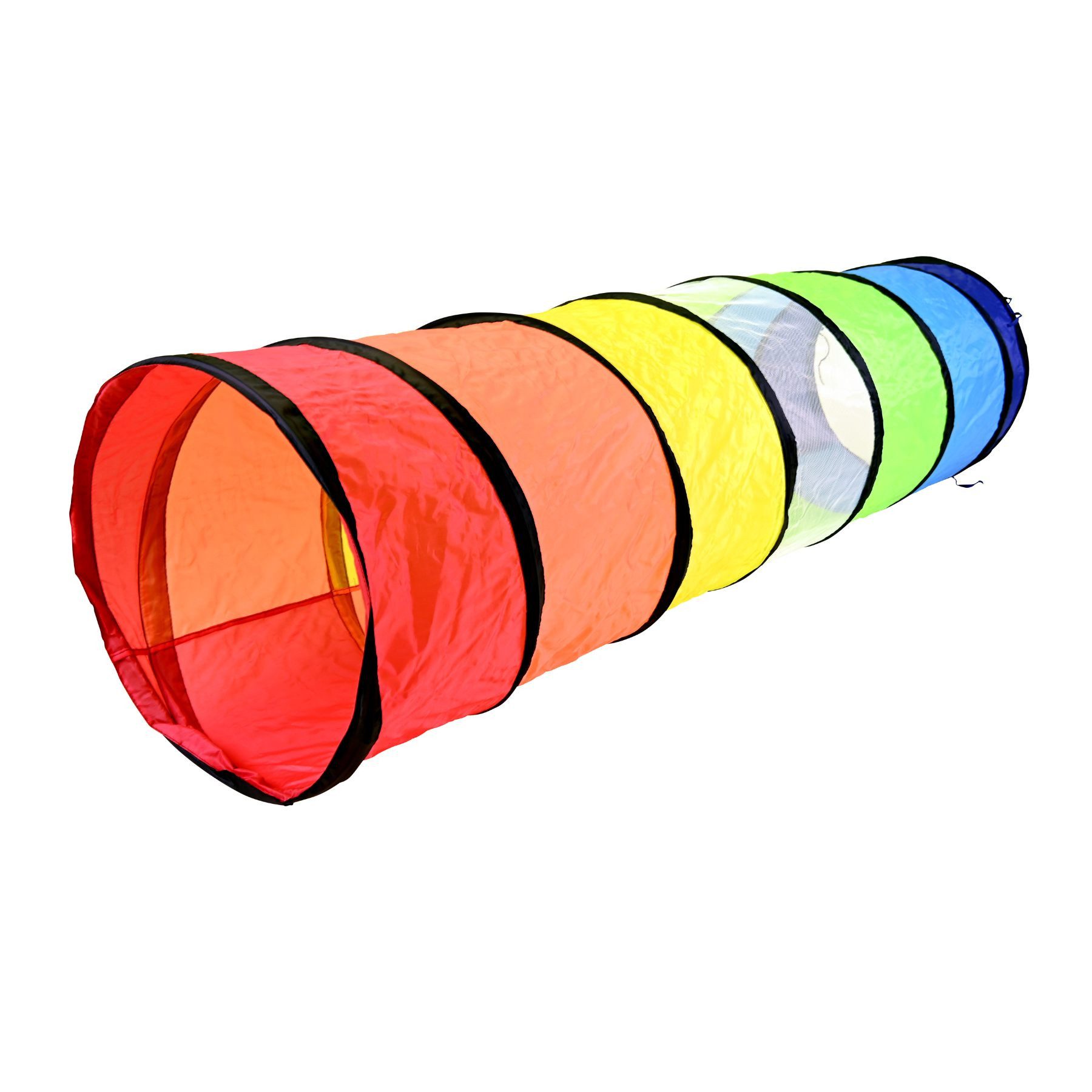 COFI 1453 Spieltunnel Regenbogen Kindertunnel Krabbeltunnel Bunt 180 cm