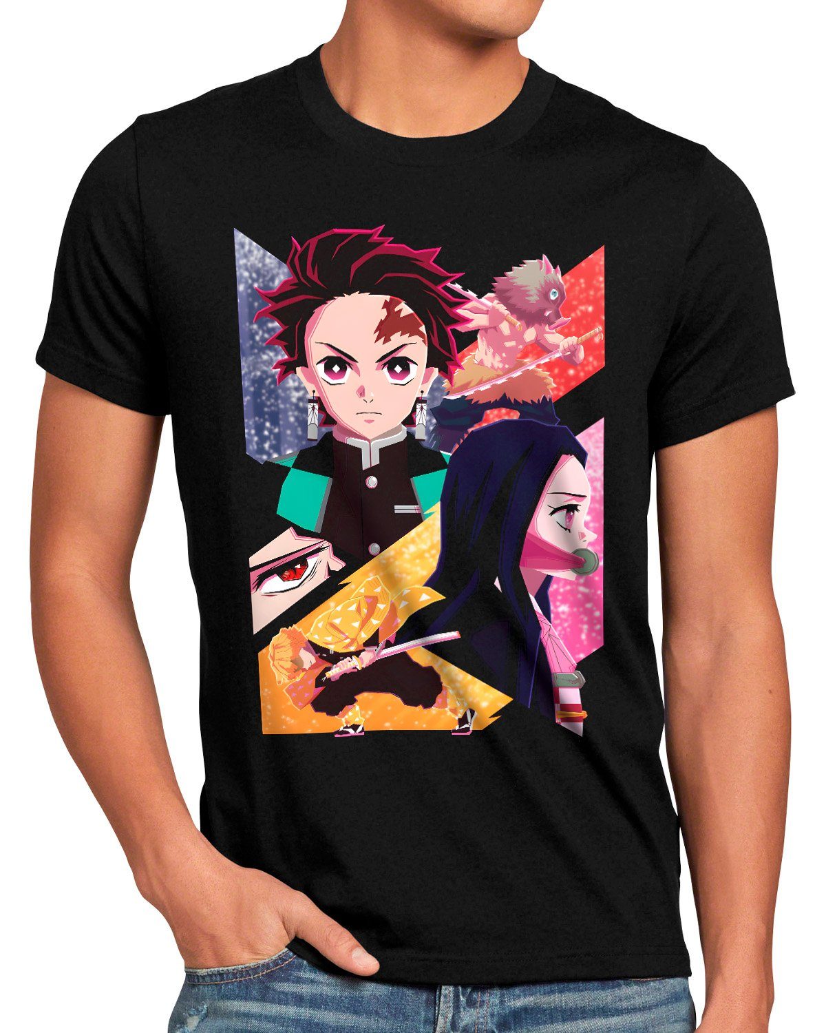 style3 Print-Shirt demon anime japan manga slayer