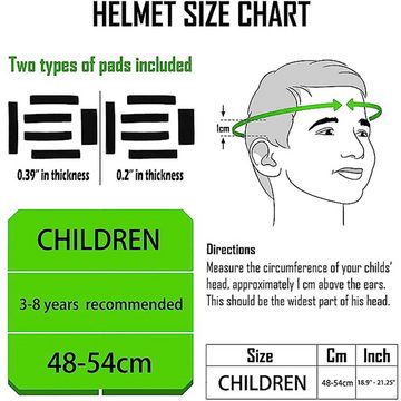 CoolBlauza Kinderhelm Fahrradhelm Skaterhelm für Kinder (Verstellbarer Hochleistungsfähiger Kinderhelm, 1-tlg., S (48-54cm), Bequemer und langlebiger), Kinderfahrradhelm für Jungen und Mädchen