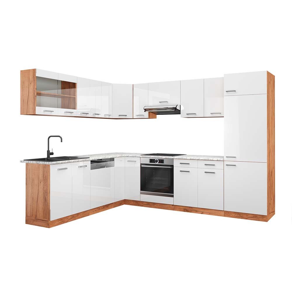 Vicco Küchenzeile R-Line, Weiß Landhaus/Anthrazit, 300 günstig online kaufen