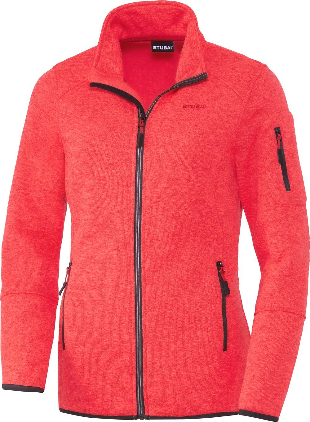 Schnelltrocknend atmungsaktiv Stubai Strickfleecejacke orange und