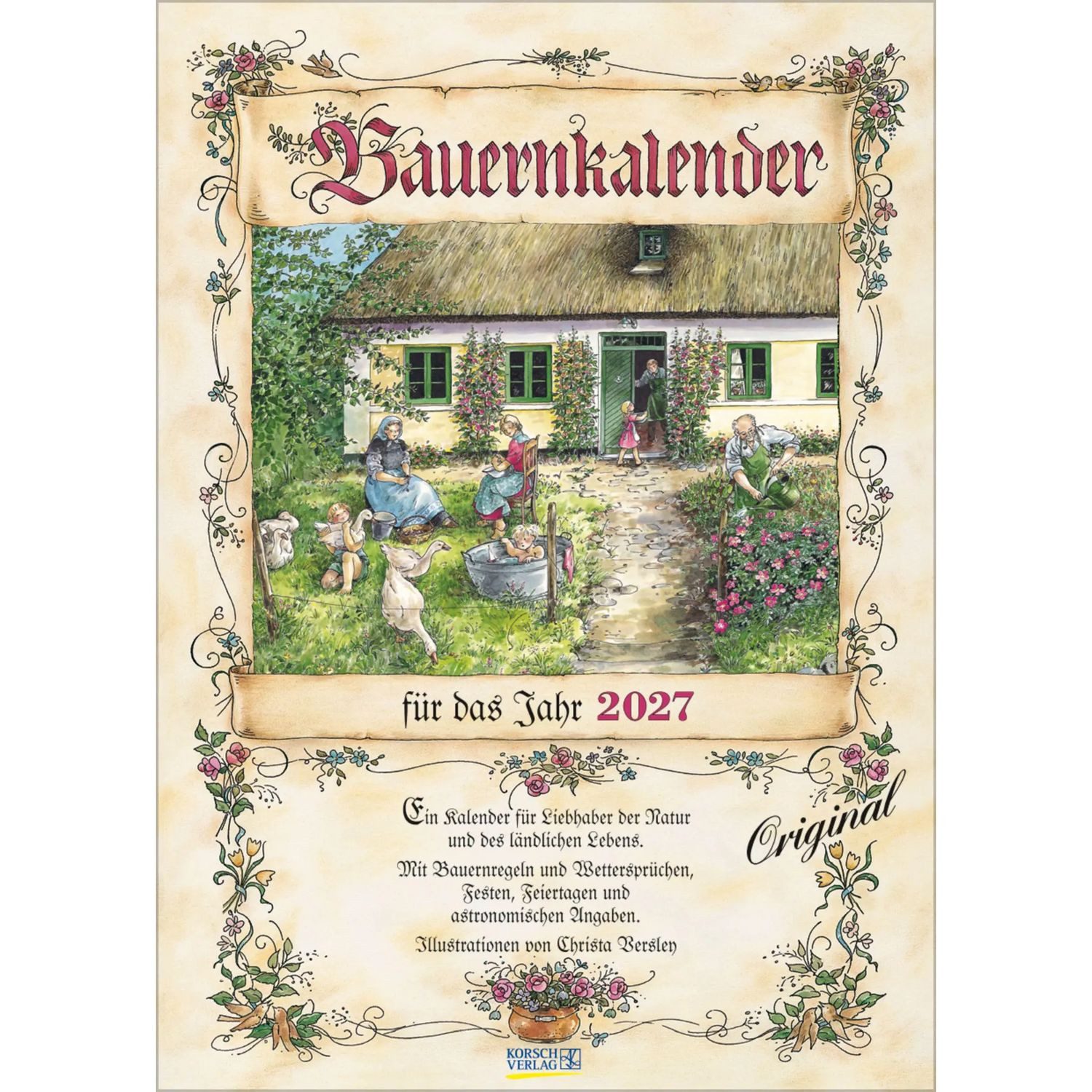 Korsch Verlag Wandkalender Bauernkalender 2027