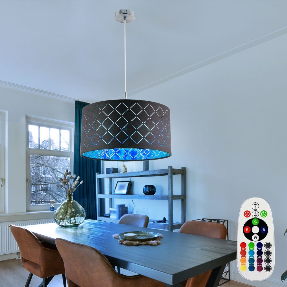 RGB LED Decken Hänge Lampe Fernbedienung Wohn Zimmer Leuchte Höhe verstellbar 