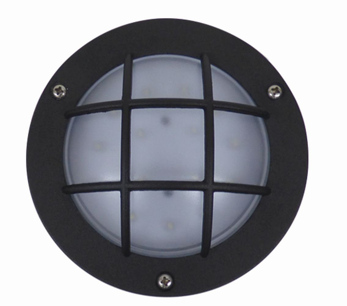 Licht-Erlebnisse Außen-Wandleuchte OLWYN, ohne Leuchtmittel, Wandlampe außen IP44 Aluminium GX53 in Schwarz Maritim Hof Außenlampe