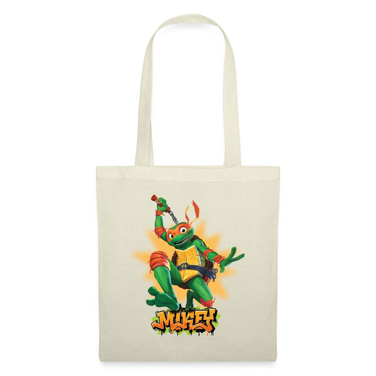 Spreadshirt Henkeltasche TMNT Mutant Mayhem Turtle Mikey Stoffbeutel (1-tlg)