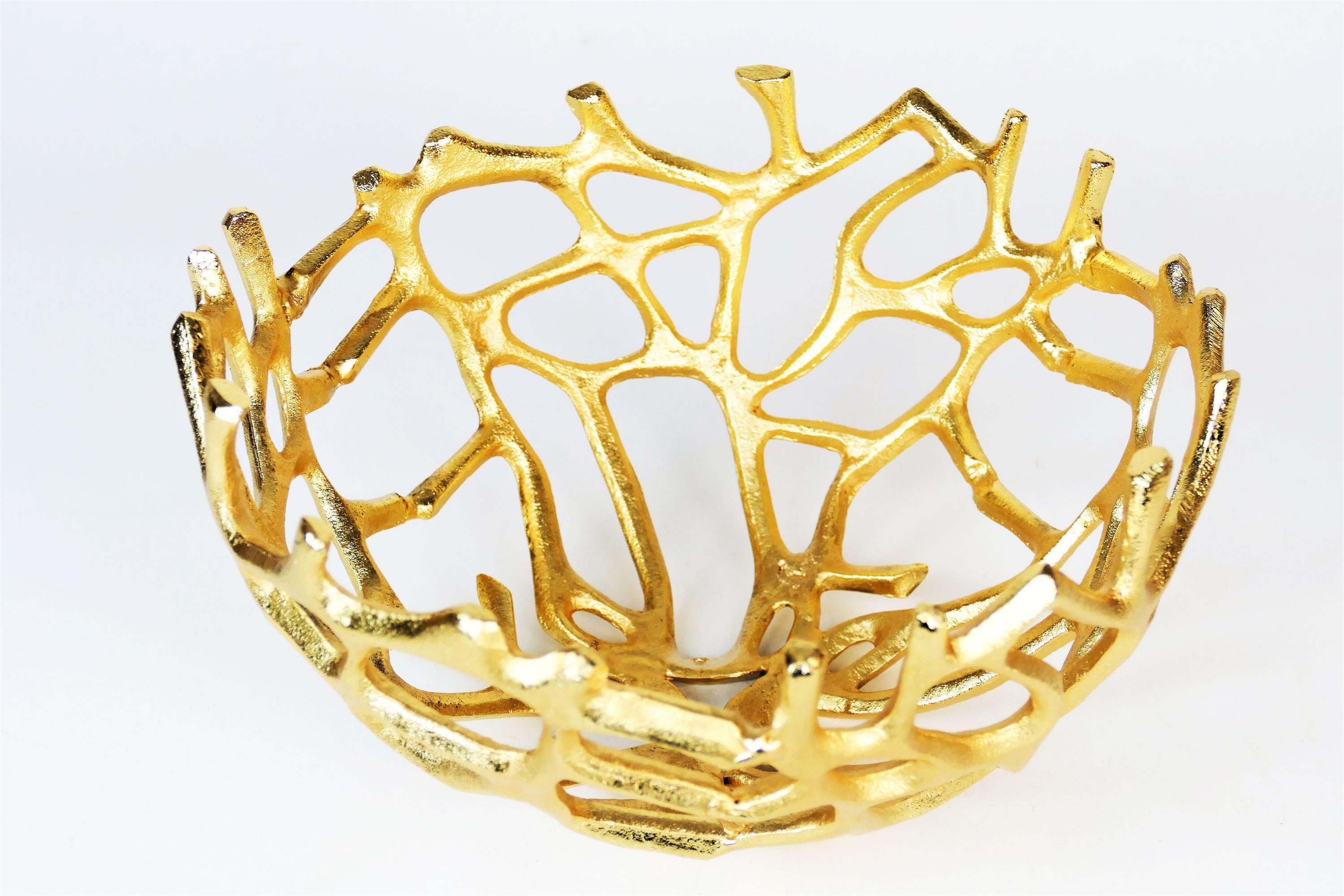 ARTRA Dekoschale Aluminium Schale "Klara" in Gold rund Tischdekoration Tisc günstig online kaufen