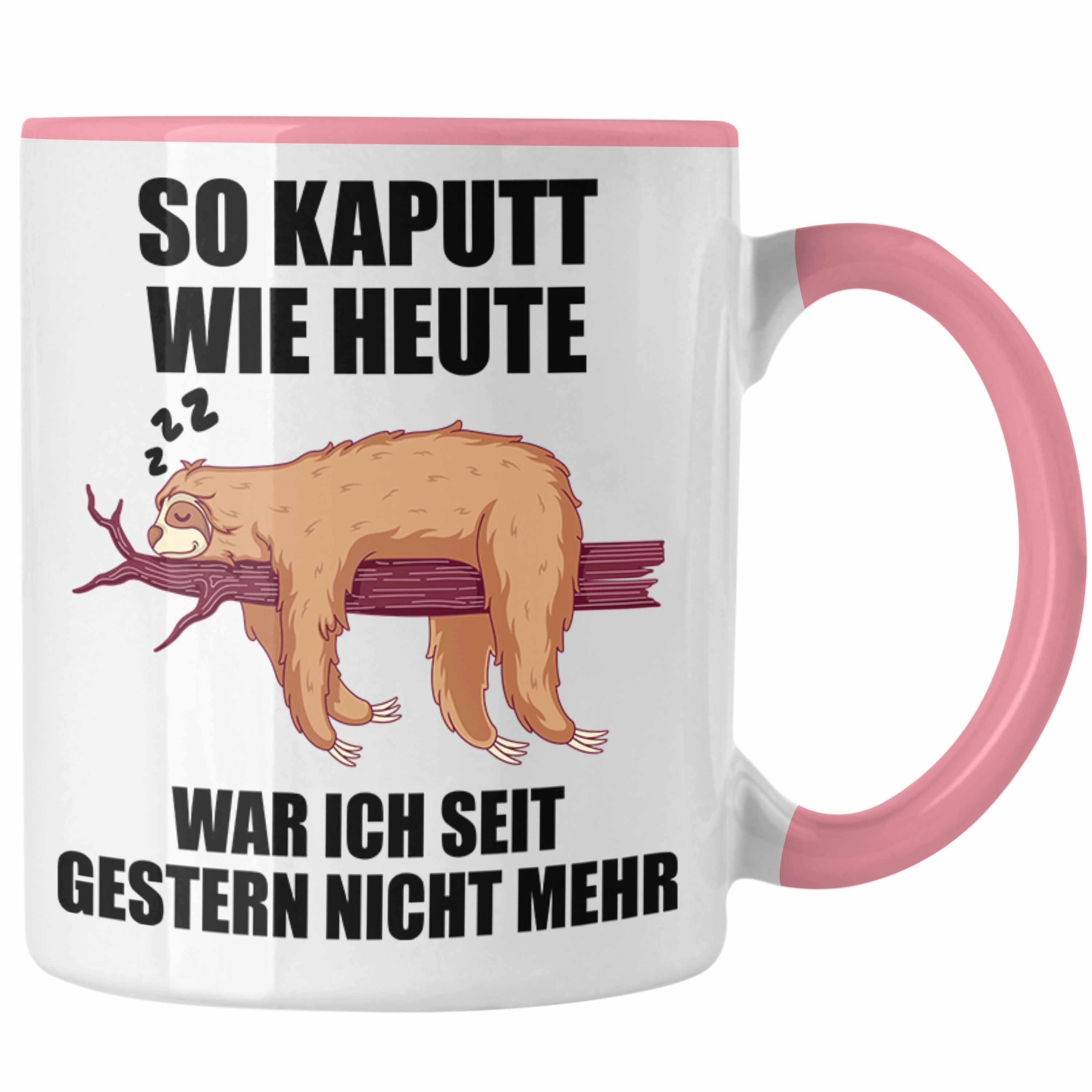 Trendation Tasse Trendation - Lustige Tassen mit Sprüchen Arbeitskollege Geschenk Kollege Mitarbeiter Geschenkidee Rosa