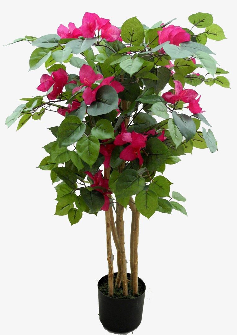 Kunstbaum Bougainvillea 90cm DA Dekobaum Kunstpflanzen künstlicher Baum Drillingsblume, Seidenblumen Roß, Höhe 90 cm