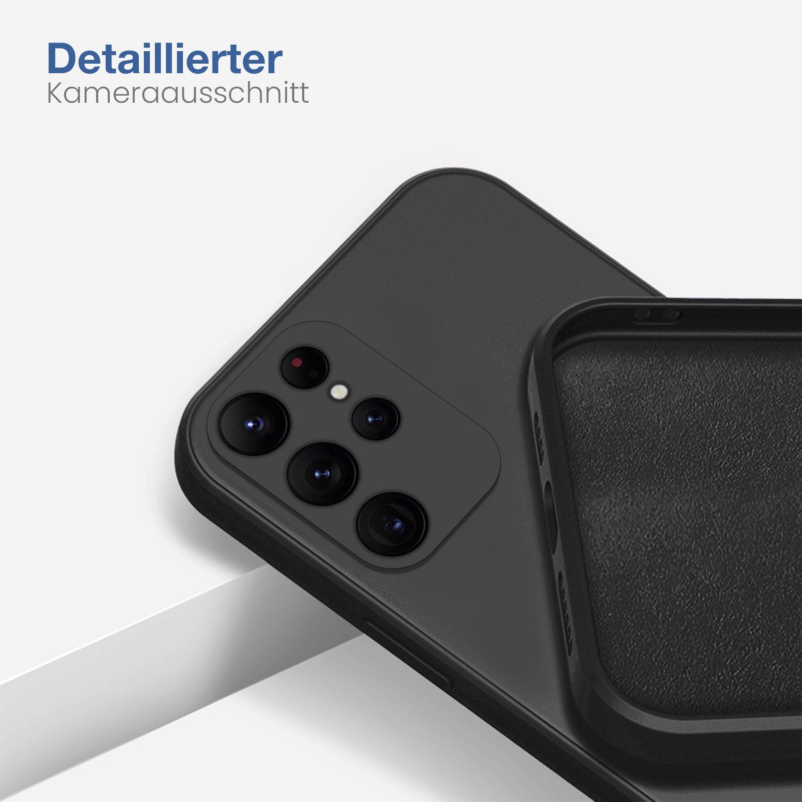 Tec-Expert Handyhülle SoftGrip Cover Hülle für Samsung Galaxy S22 Ultra, Handy Case Bumper integrierter Kameraschutz flexibel