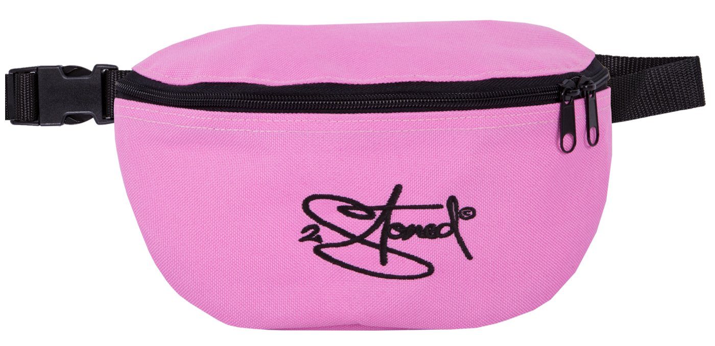 2Stoned Bauchtasche Hüfttasche Classic mit Stick für Erwachsene und Kinder, mit Reißverschlussfach auf der Rückseite Rosa