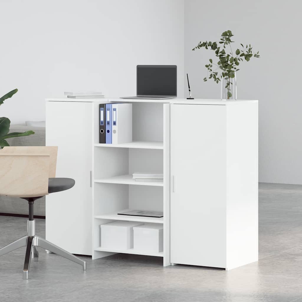 vidaXL Schreibtisch Empfangstheke Weiß 135x50x103,5 cm Holzwerkstoff