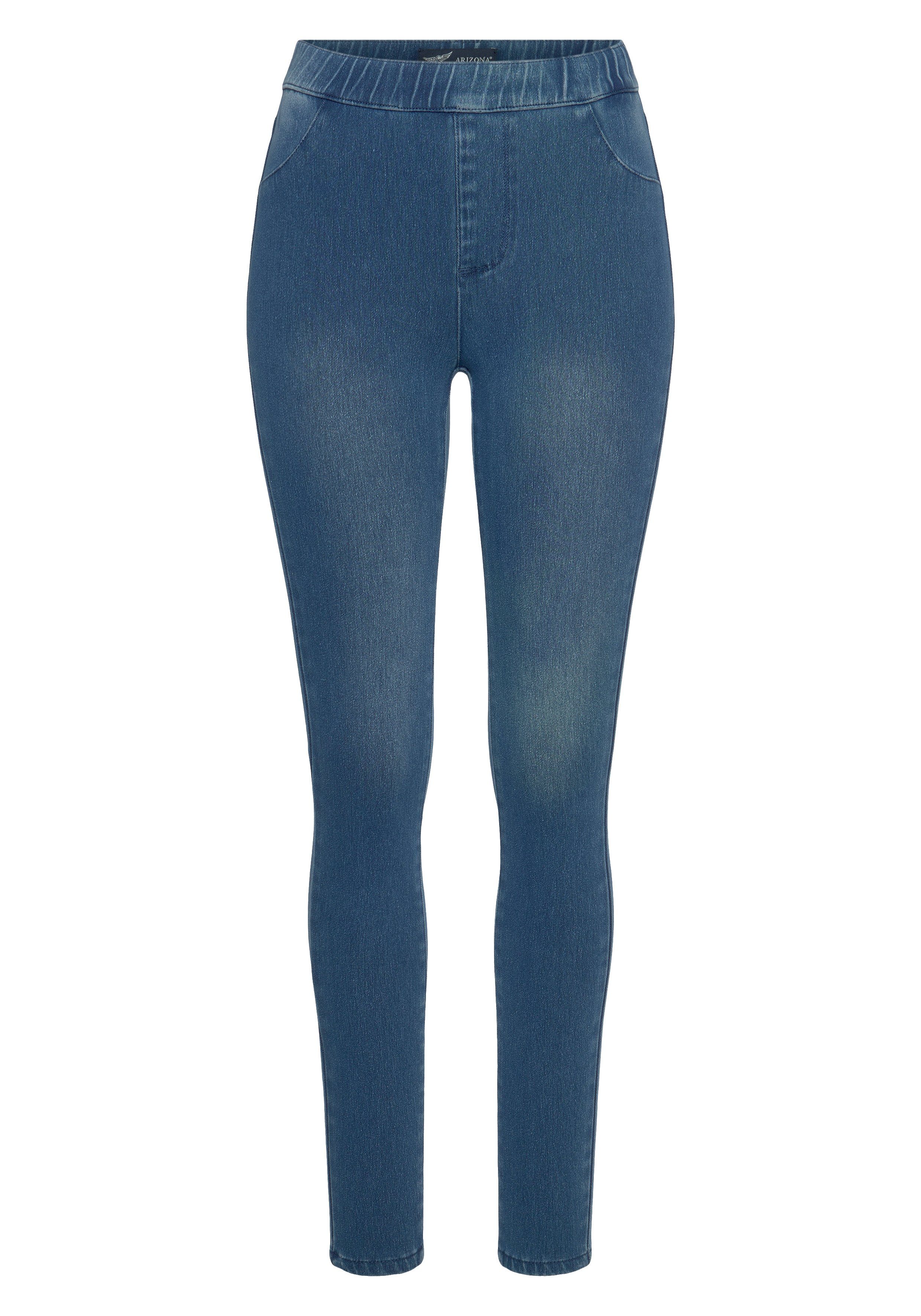 Arizona Jogg Pants High Waist extra-eng geschnitten, knöchellange Beinform, hoher Bund. Reduzierter Preis € 24,99. Unverbindliche Preisempfehlung € 29,99