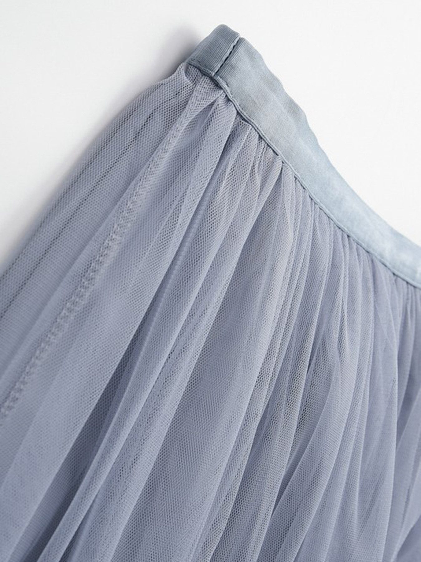DEBAIJIA Meshrock Damen hoher Taille rock Falten Strand Maxirock