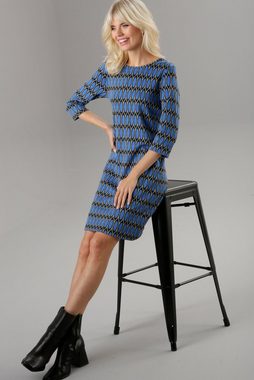 Aniston SELECTED Jerseykleid aus Jacquard mit Retro-Muster