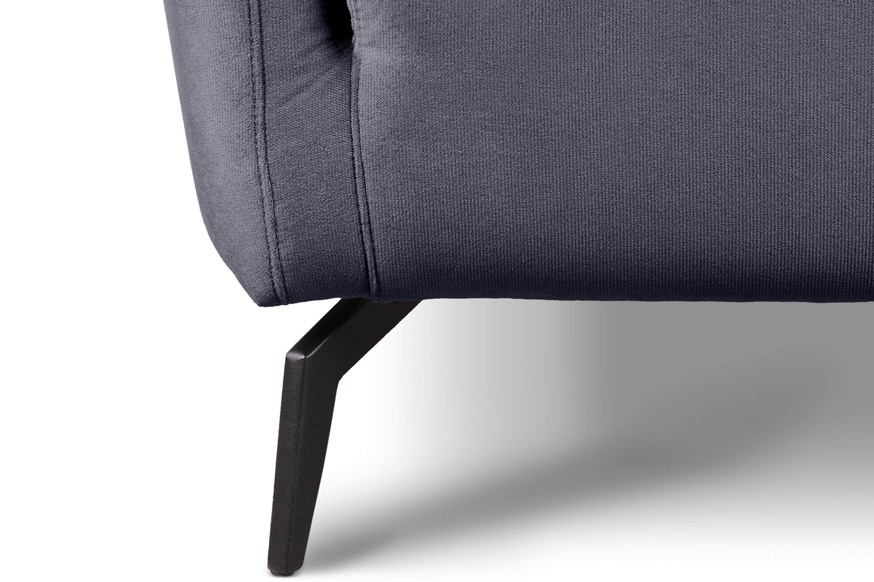 Konsimo Sessel im Schaumstoff Gesteppter CORDI grau Metallfüßen, Sitz hohen | Feder grau auf gewellte Sessel, und