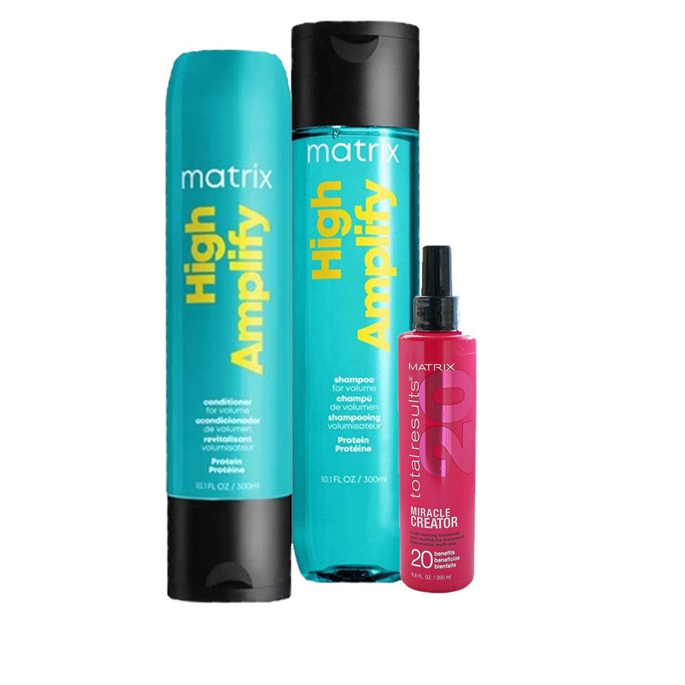 MATRIX Haarpflege-Set High Amplify Spezial 3er SET Shampoo, Conditoner - Miracle Creator