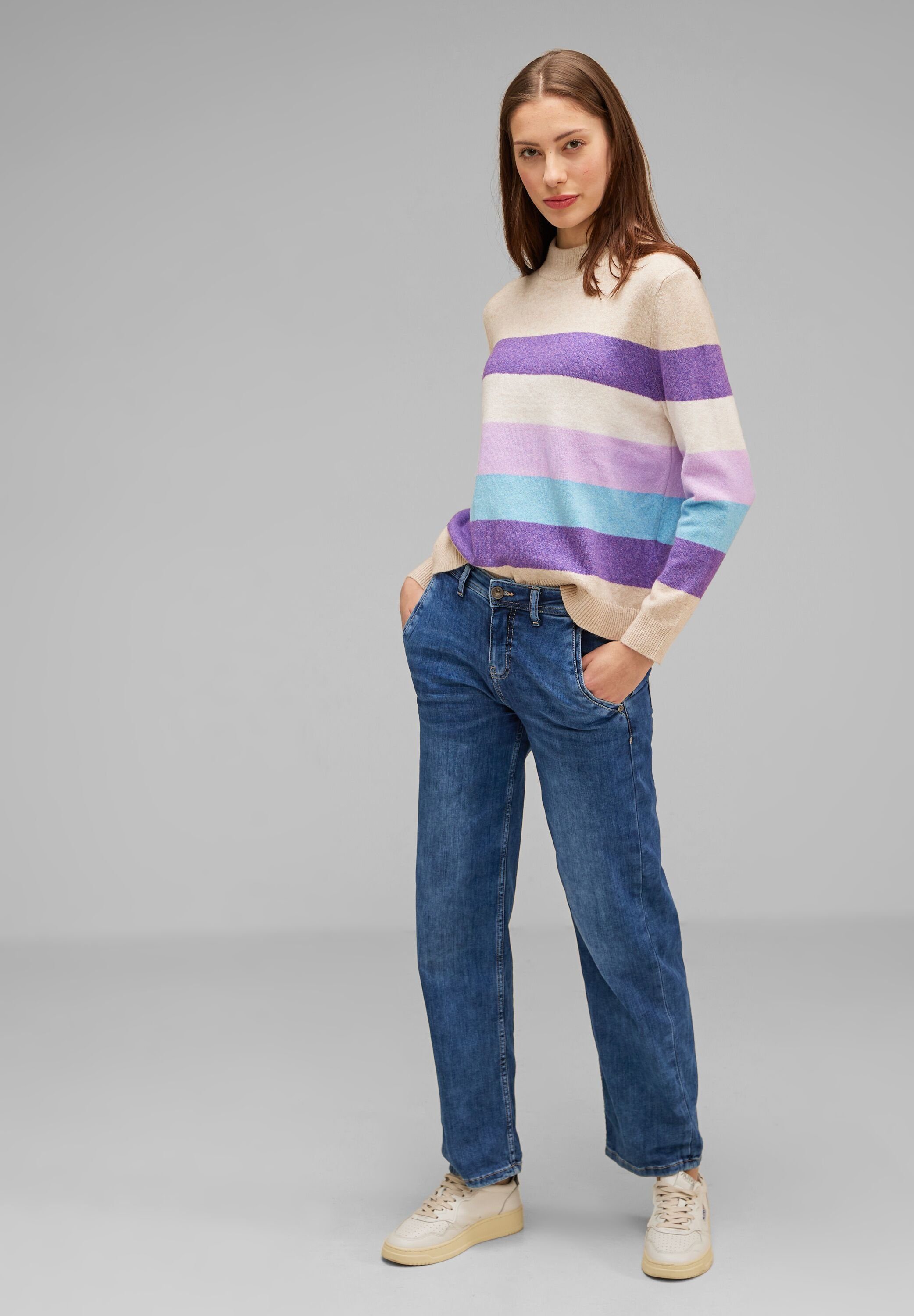 STREET ONE S Streifenmuster unbekannt (1-tlg) mit Street Nicht Vorhanden Pullover Spring One in Strickpullover