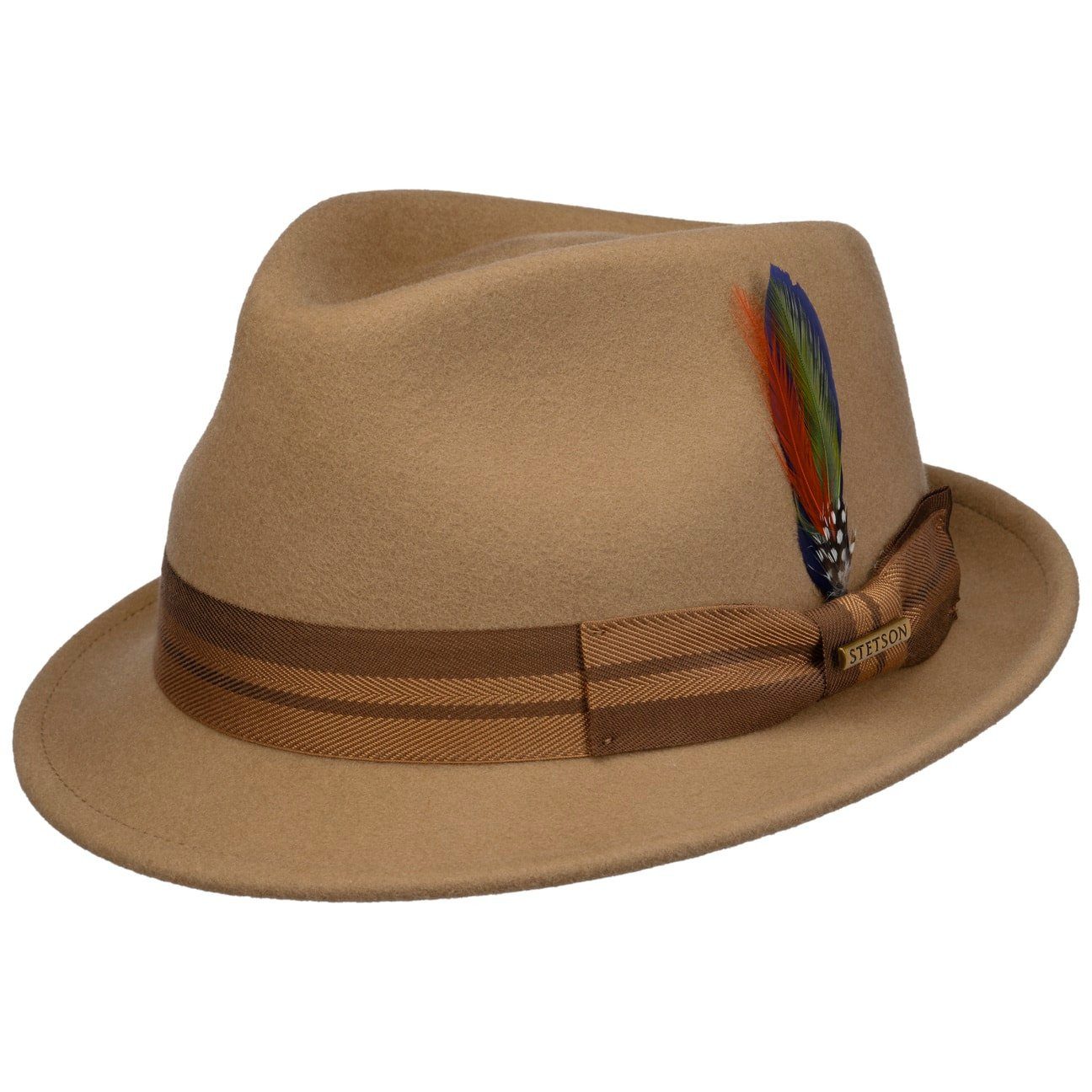 Stetson Trilby (1-St) Wollfilzhut mit Ripsband