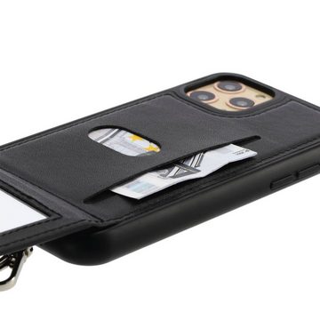 Hama Handyhülle Handy-Kette Cover Hülle Umhänge-Tasche Band, Schützhülle mit Kordel und integriertem Spiegel, Kartenfach,Cross-Body