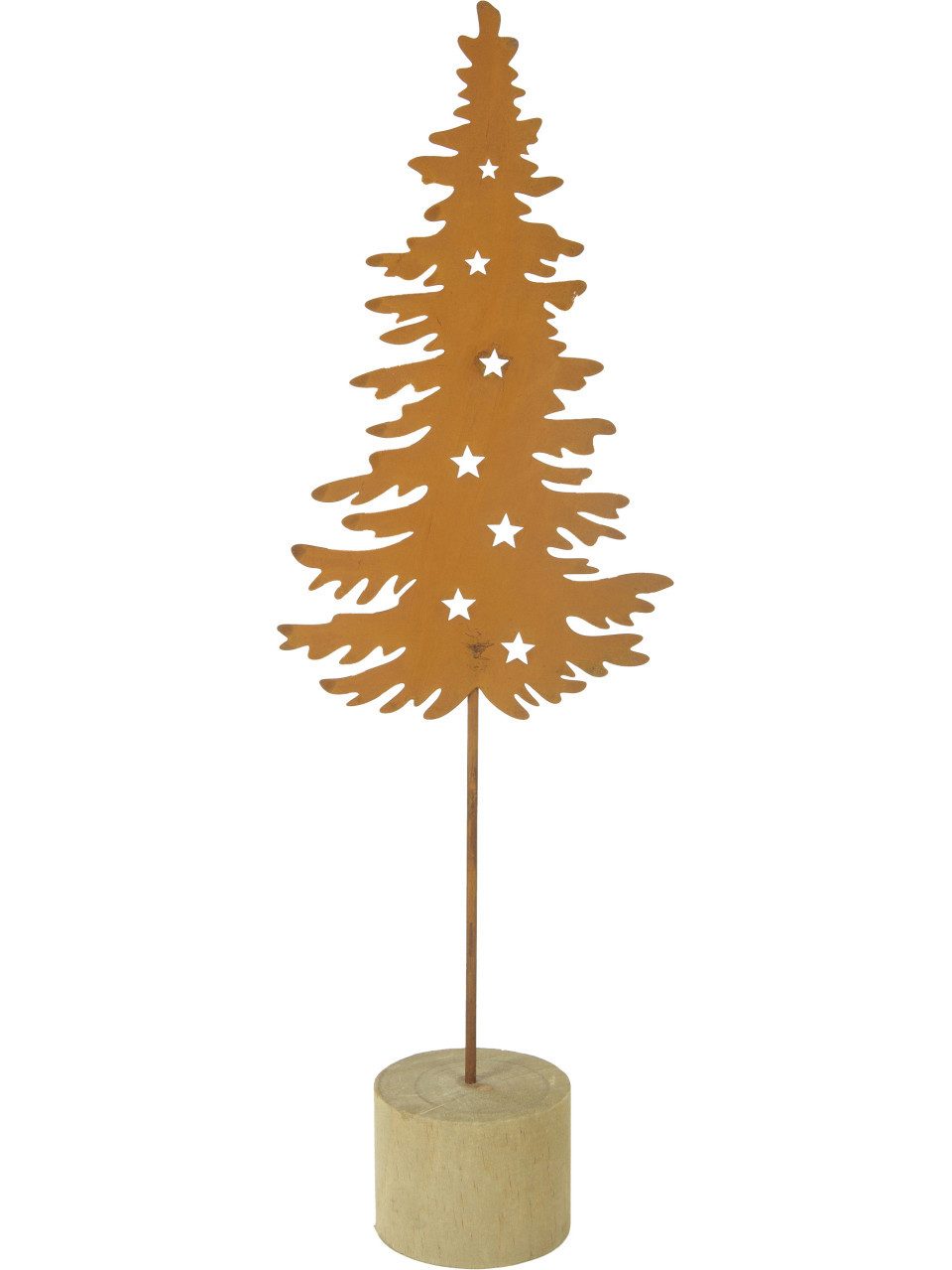 Trend Line Dekobaum TrendLine Baum mit Sternen aus Metall 13,5 x 7 x