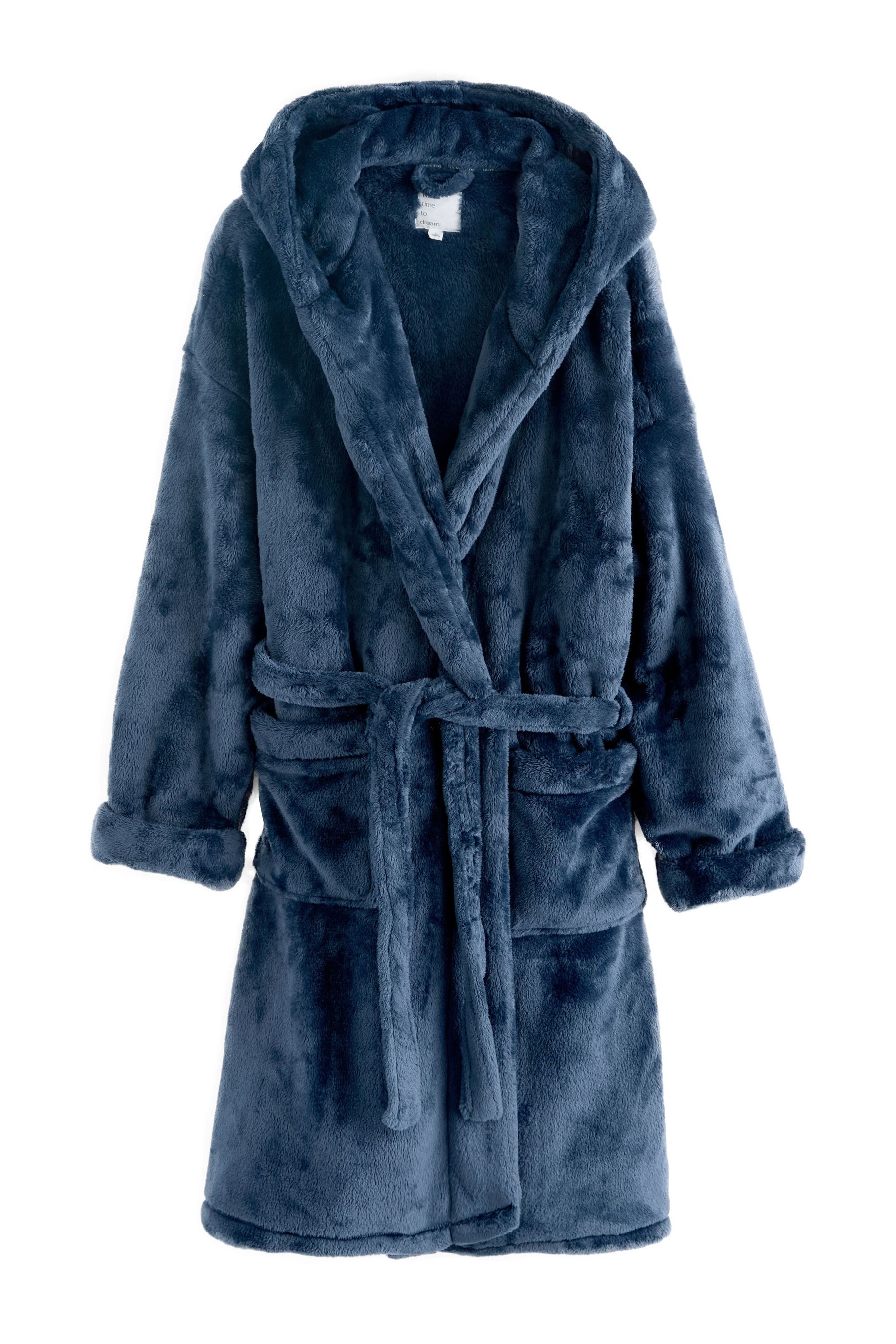 Next Damenbademantel Morgenmantel, Schnee, Polyester (recycelt), Polyester