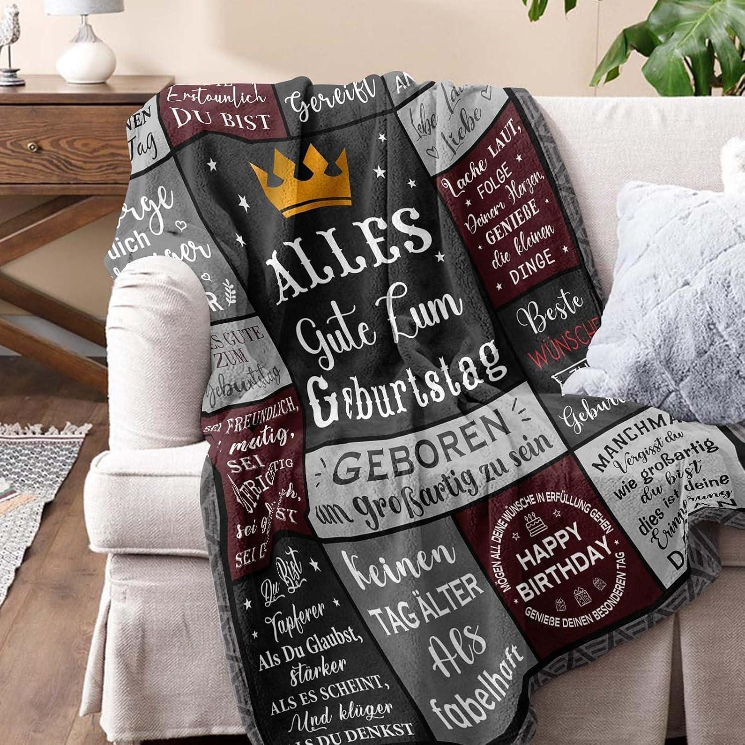 Wohndecke Decke 200x150cm Geburtstagsgeschenk Geburtstags Geschenk 200x150CM, LuxusKollektion – Bild 2 von 5