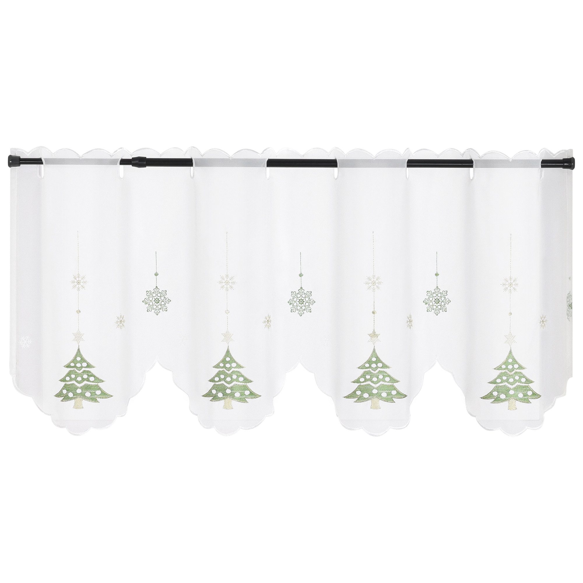 Joyswahl Scheibengardine Weihnachtsdekoration (1 St), Stangendurchzug, günstig online kaufen