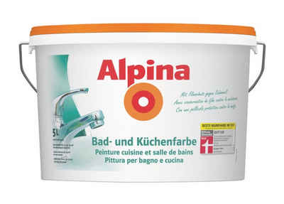 Alpina Wand- und Deckenfarbe Alpina 5 L. Bad und Küchenfarbe, Filmschutz gegen