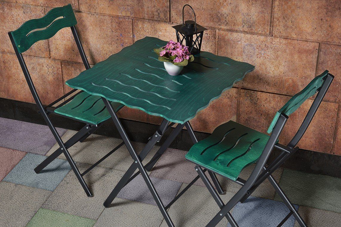 Grün, Couchtisch Skye MDF Bistro Set Decor 6VLV, 100%