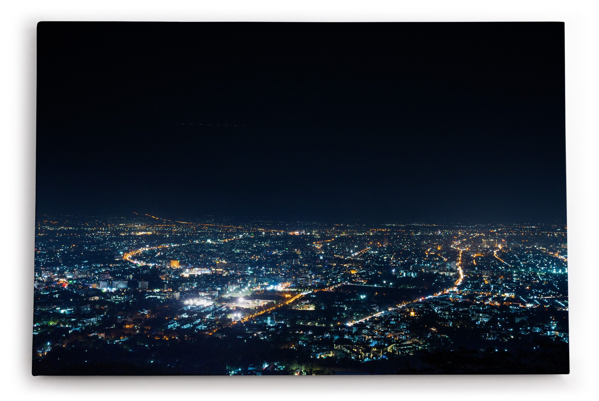 möbel-direkt.de Leinwandbild Los Angeles bei Nacht Stadtlichter Großstadt Lichter