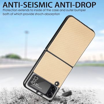 Wigento Handyhülle Für Samsung Galaxy Z Flip4 Schlanke PC-Schutzhülle Tasche Hülle Cover