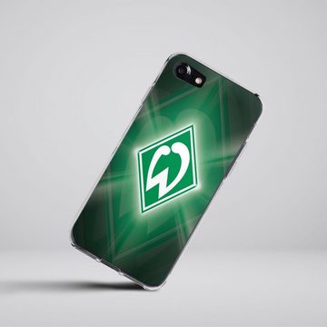 DeinDesign Handyhülle SV Werder Bremen Offizielles Lizenzprodukt Wappen Werder Bremen Laser, Apple iPhone SE (2020) Silikon Hülle Bumper Case Handy Schutzhülle