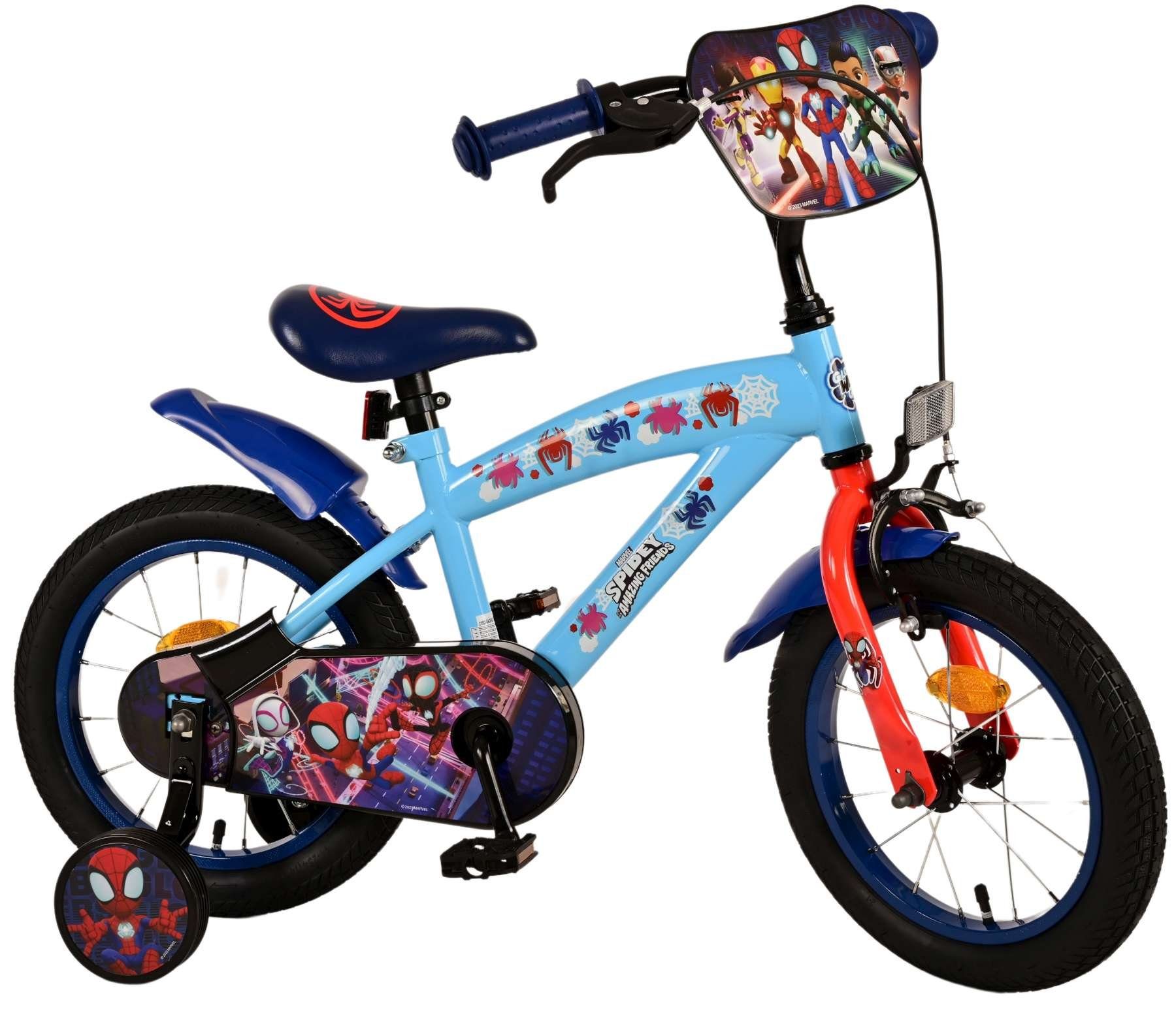 Spiderman Blau 16 bzw Kinderfahrrad Jahre, Luftbereifung, Zoll 12, 14 6 Spidey Rücktrittbremse, Jungen - - - 85% - bis zusammengebaut, - kg 3 60