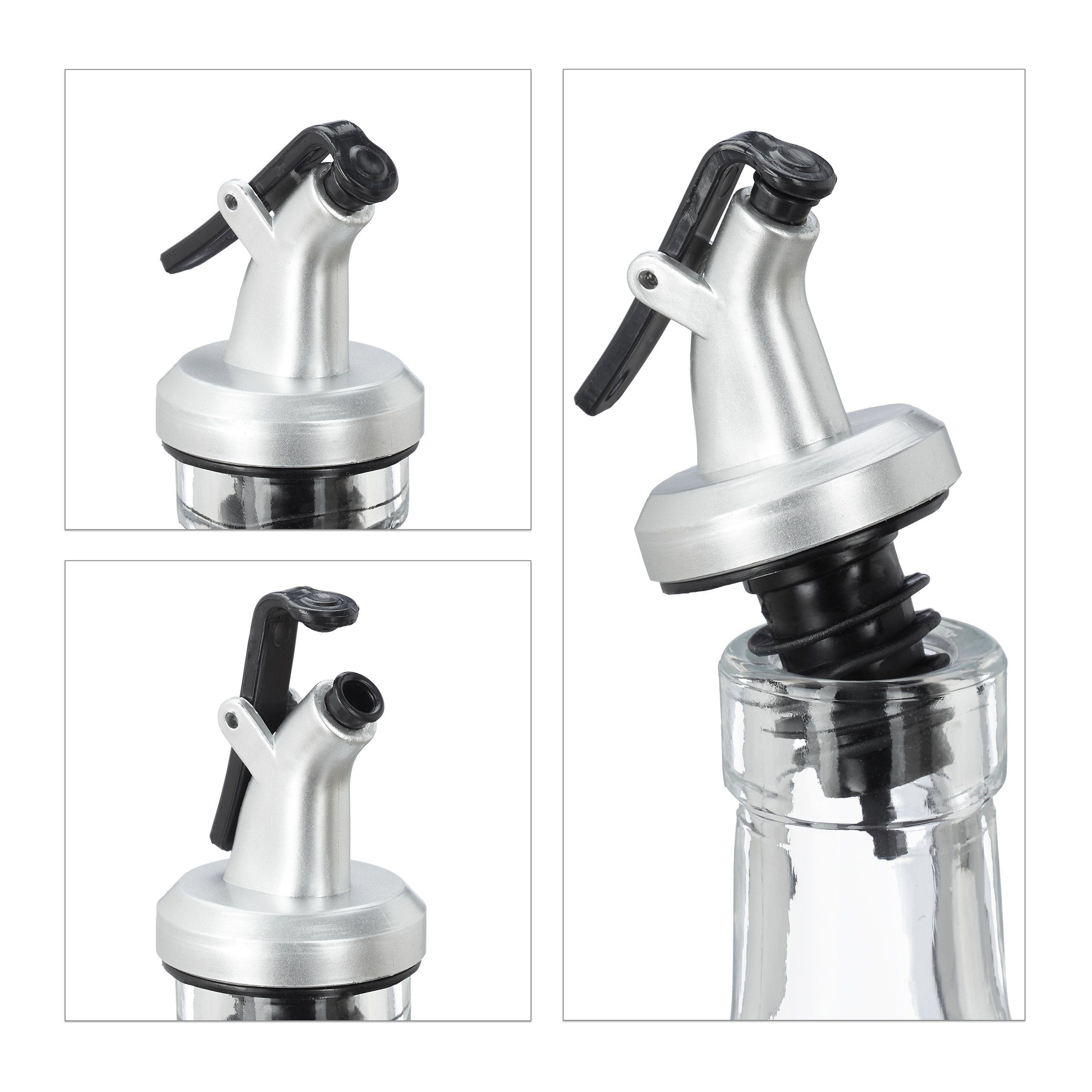 relaxdays Ölspender Essig- und Ölspender im Gestell