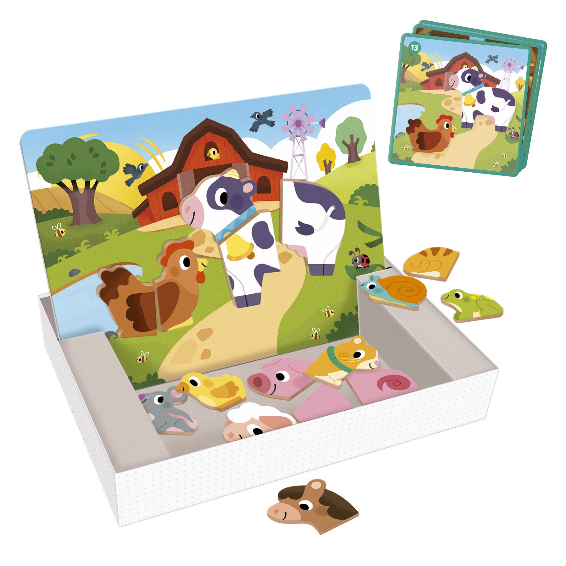 Goula Spiel Goula, Magnetic Farm, Kinderspielzeug, Kinderspiel, Made in Europa