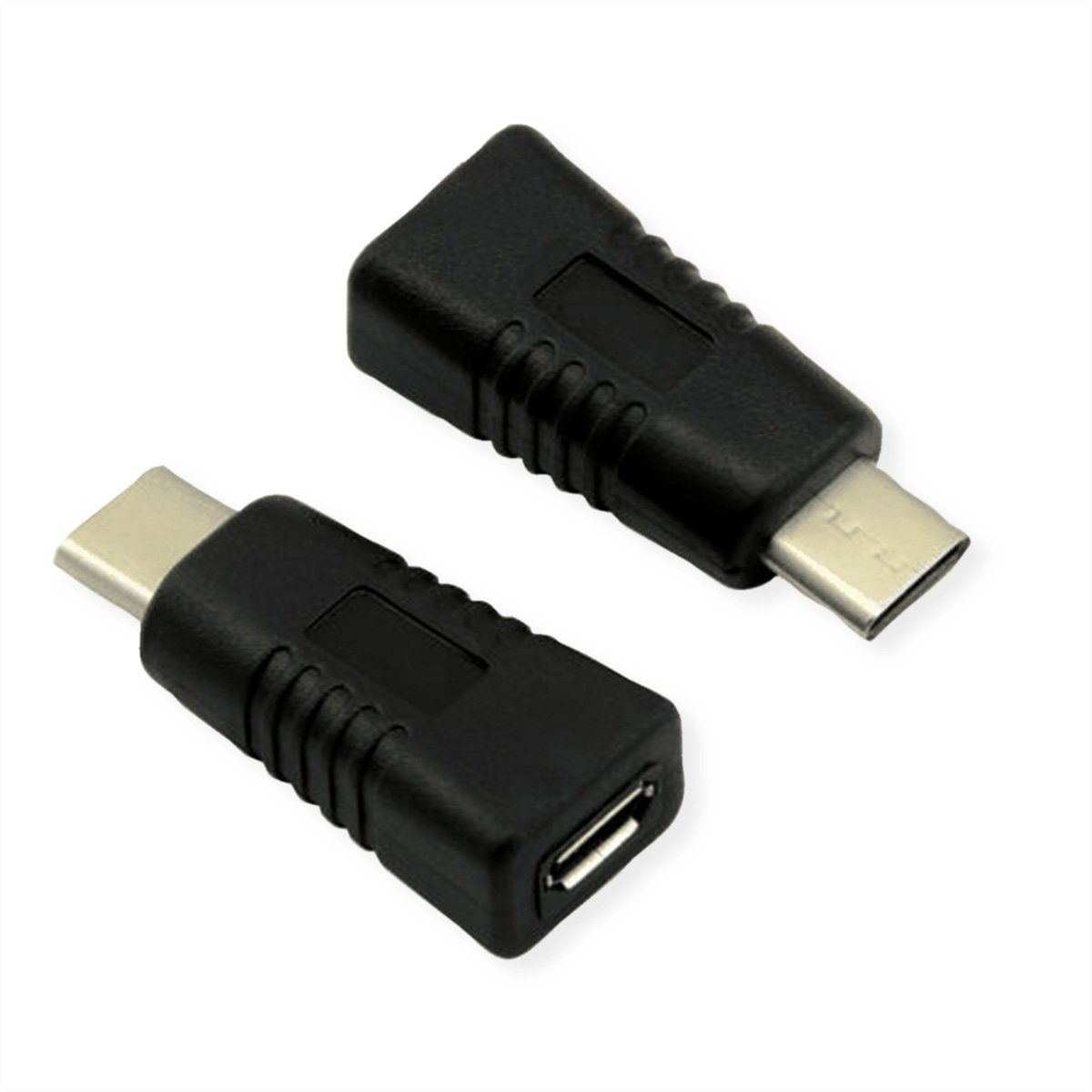 VALUE USB 2.0 Adapter, Typ C - MicroB, ST/BU, OTG Computer-Adapter USB Typ C (USB-C) Männlich (Stecker) zu USB 2.0 Typ Micro B Weiblich (Buchse), 2.0 cm