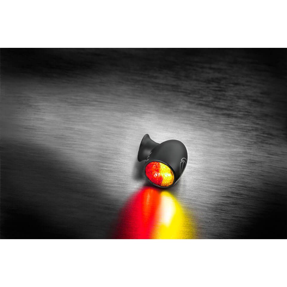 Kellermann Bremslicht Atto DF, Rück-/Bremslicht Blinker, schwarz, klares Glas, Stück
