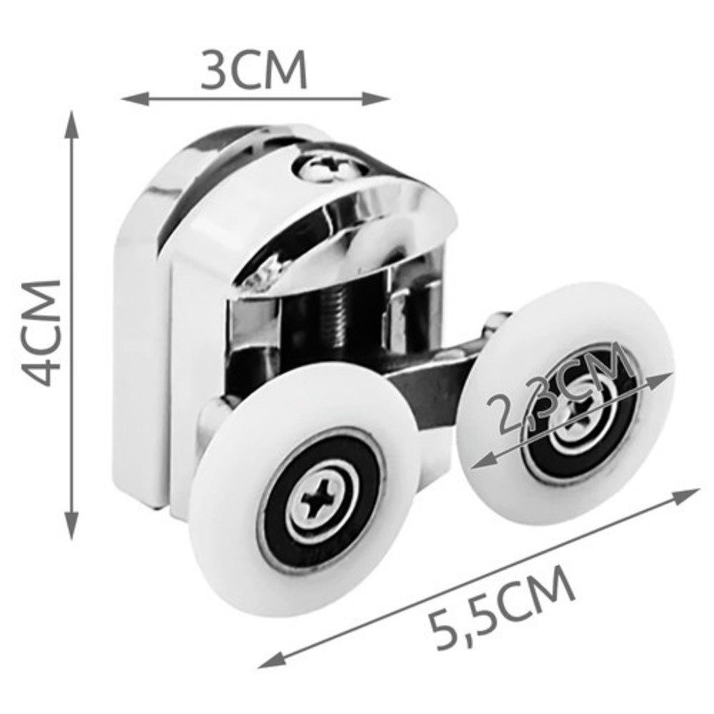 Ruhhy Möbelrolle Duschrollen Rollen Dusche, (Spar-Set, 8-St., langlebig), Reinigen müssen Sie die Walzen nicht demontieren