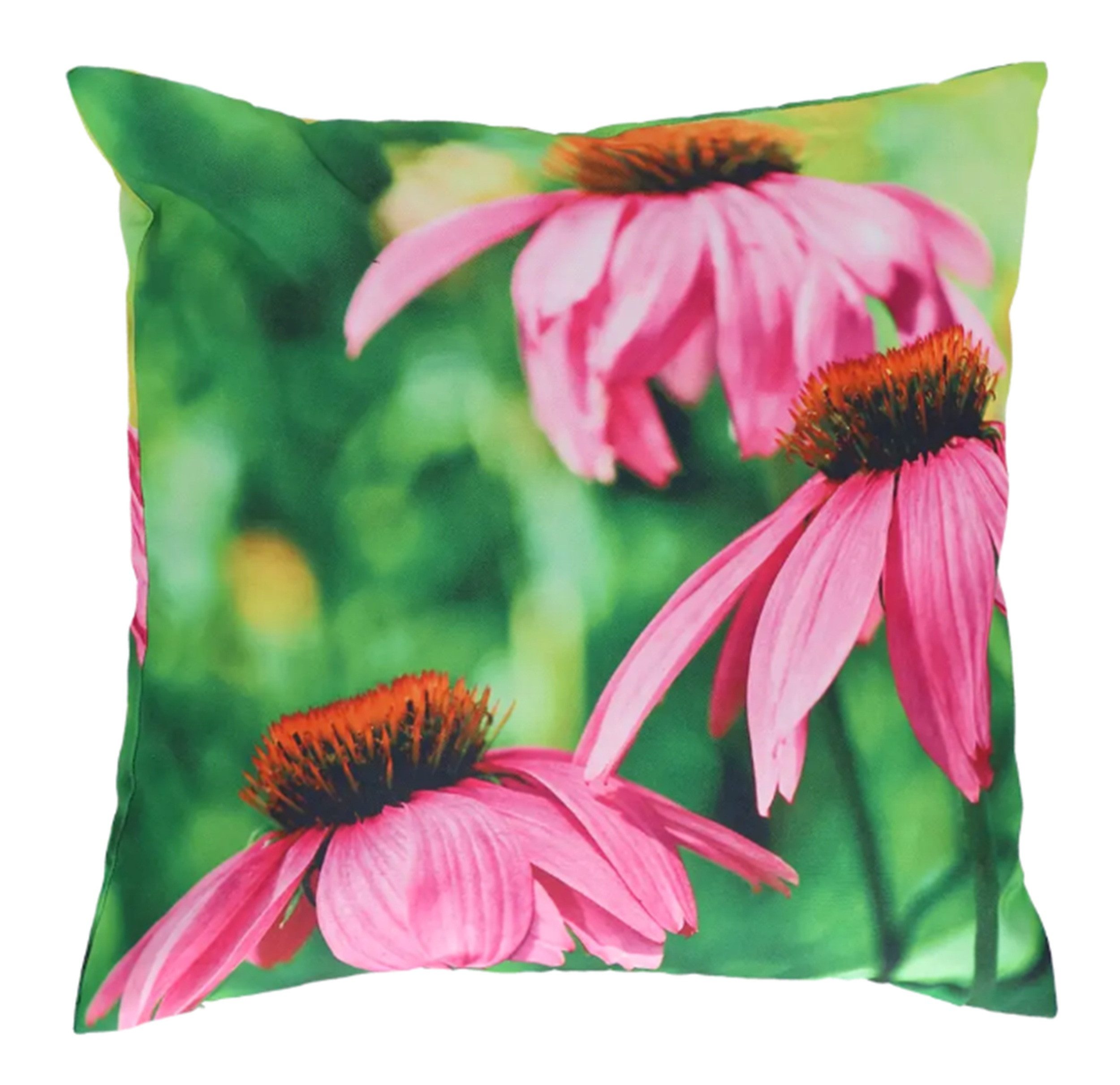 esschert design Dekokissen Kleines Outdoor Kissen aus Polyester mit Blumenmuster SONNENHUT