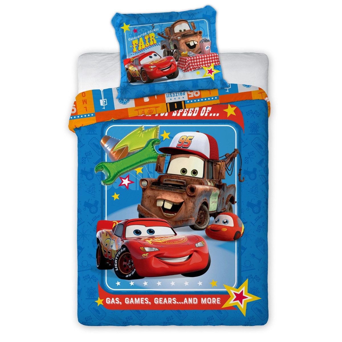 Faro Babybettwäsche Disney Cars Fair Baby Bettwäsche Set 2tlg. 100x135 cm 100% Baumwolle, 2 teilig, Langlebig